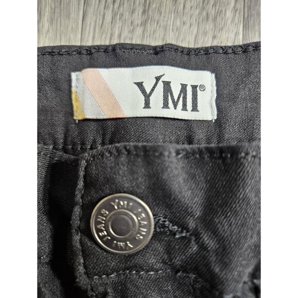YMI Skinny Jeans Womens Medium Black Stretch Mid Rise 5 Pocket Pants - Picture 4 of 11
